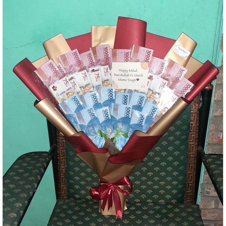 money bouquet BUCKET UANG spay later asli murah kado wisuda lamaran ulang tahun Ready hari guru