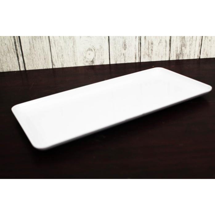 Piring Saji Besar Baki Panjang Melamine Serving Plate Makan Melamin - Putih