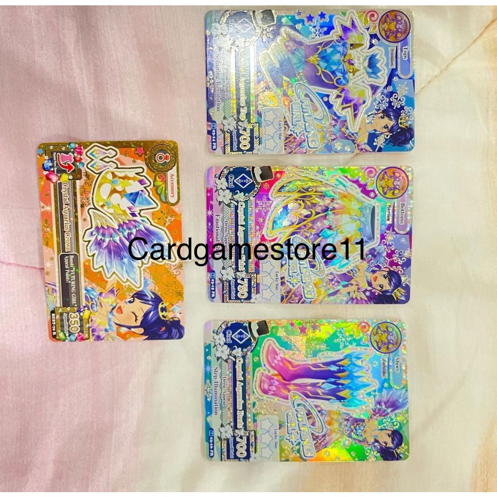 aikatsu premium kartu crystal aquarius set