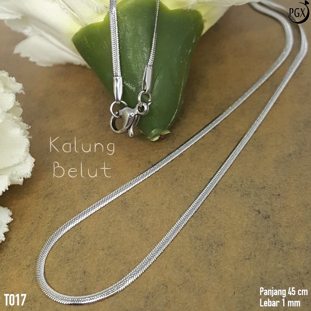 PGX Kalung Titanium Panjang Wanita / Pria Anti Karat Aksesoris Fashion Premium - T017