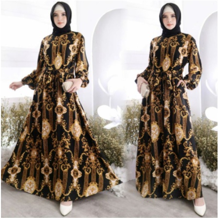 Baju Gamis Muslim Terbaru 2021 Model Baju Pesta Wanita kekinian Bahan Rayon Kekinian gaun remaja