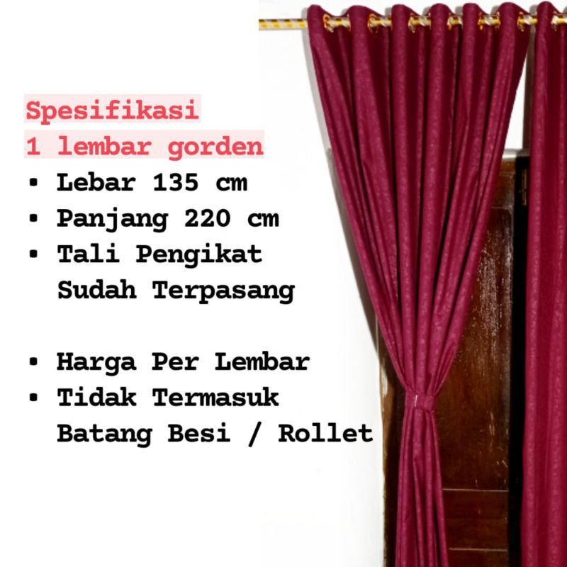 GORDEN EMBOS WARNA ROYAL NAVY 12 SMOKERING GORDYN BIRU DONGKER KORDEN TIDAK NERAWANG KORDYN HOME IND