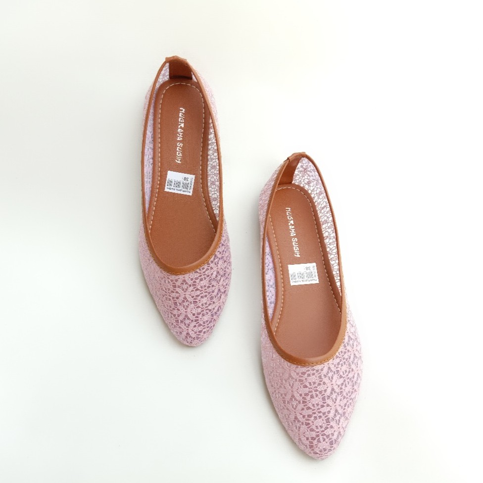 Sepatu Wanita Flat Shoes Nagita Sol Karet Terbaru B13