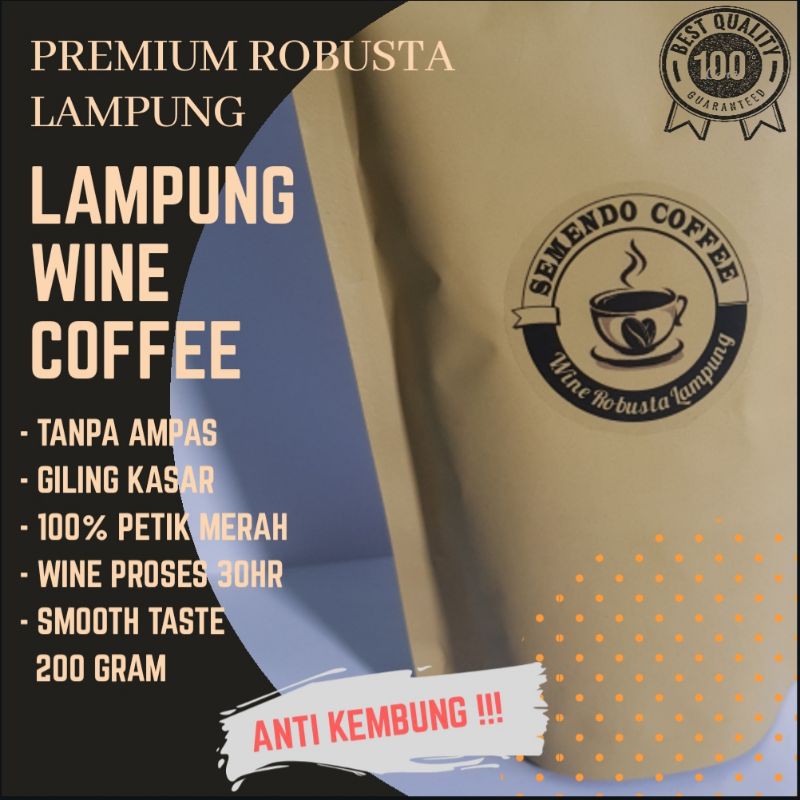 

kopi wine robusta lampung semendo kopi bubuk hitam murni petik merah tanpa ampas premium asli