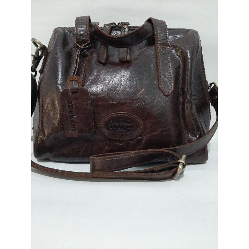 tas abekani lucy bag dark brown kulo
