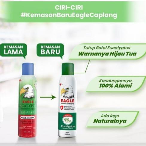 

Discount Cap Lang Eagle Eucalyptus Disinfectant Spray 280 ml /OBAT HERBAL ASAM URAT/OBAT HERBAL PELANGSING/OBAT HERBAL KOLESTEROL/OBAT HERBAL DIABETES