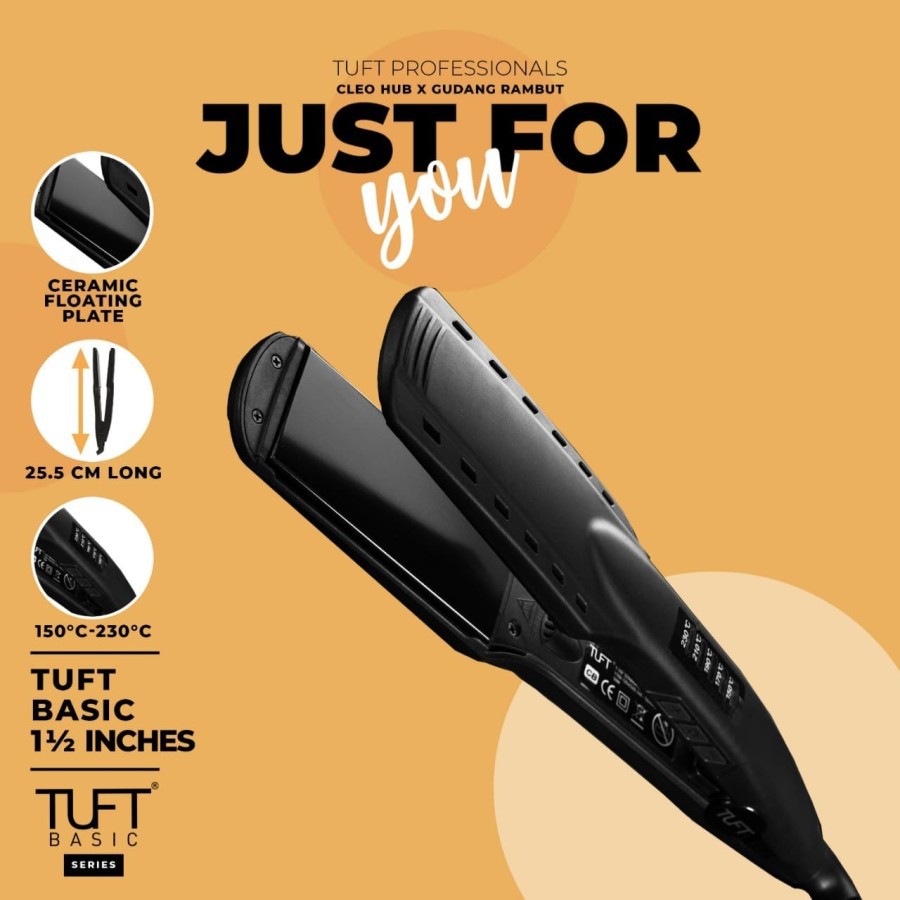 TUFT BASIC Wet and Dry Straightening Iron 1.5 Inch 6805 / Catokan