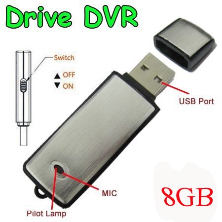 Alat Perekam Suara Digital Tersembunyi Bentuk Flash Disk USB 8GB Alat Penyedap Suara