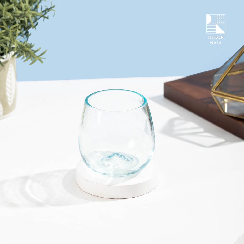 Dekornata Kimo Glass / Gelas Kaca Bar / Gelas Minum Kopi / Aesthetic Cafe Korea