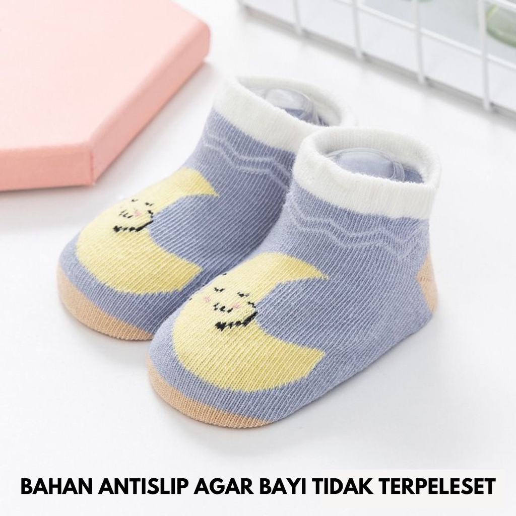 Either.id - Kaos Kaki Sepatu Bayi Gambar Awan Bahan Katun Breathable Nyaman Di Pakai Import-KKA005E