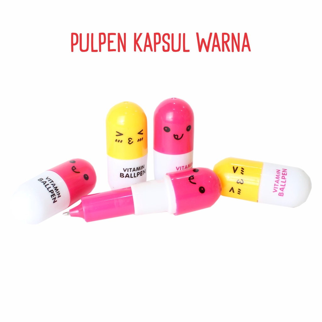 

Pulpen Mainan Anak Bolpen Kapsul Full Color Lucu