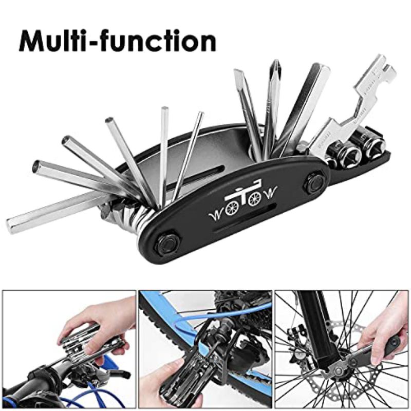 Set Kunci Lipat 16 In 1 Mini Set Kunci Sepeda Lengkap Obeng L Sok Pas Shock Mini Bicycle Set Tool Wrench