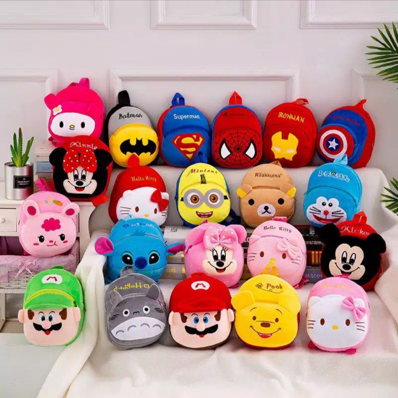 Tas anak / bayi import karakter superhero kartun usia 0 1 2 3 4 tahun