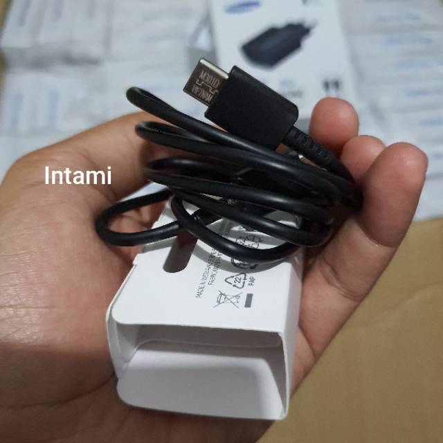 Charger Samsung Fast Charging 25W S21 FE S22 Ultra S9 S9+ Note 10 S10 S20 S21 Plus Ultra A72 A52 A50 A12 A51 A71 S10 A32