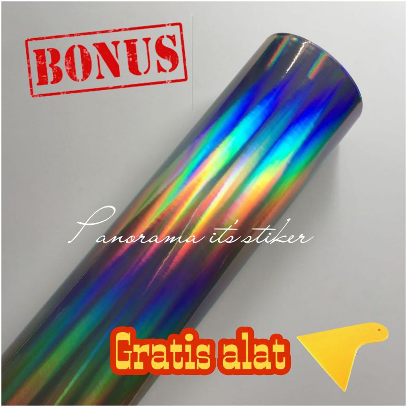 SKOTLET STICKER MOTOR HOLOGRAM /STICKER MOTOR LASER HITAM/SKOTLET MOTOR PELANGI /STICKER LASER BLACK