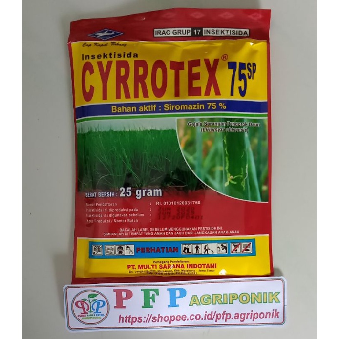 Insektisida Cyrrotex 75 SP 25 gr Cap Kapal Terbang Original Pabrik