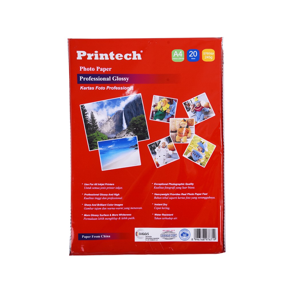 

PRINTECH Kertas Foto / Photo Paper Professional Photo Paper A4 245g - 02011