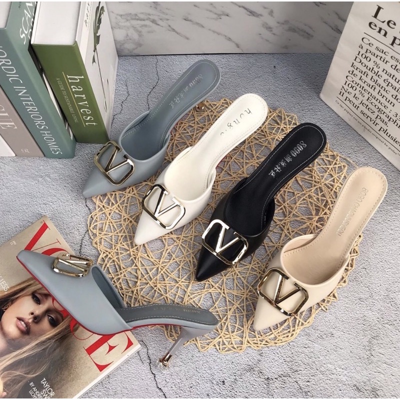 Heels Z1983  sepatu sendal wanita import realpict