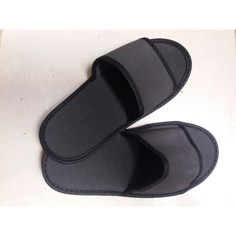 COSTUM SABLON SANDAL LANTAI /HOTEL SEPOND 4 ML MIN ORDER 100 PASANG-Hitam full