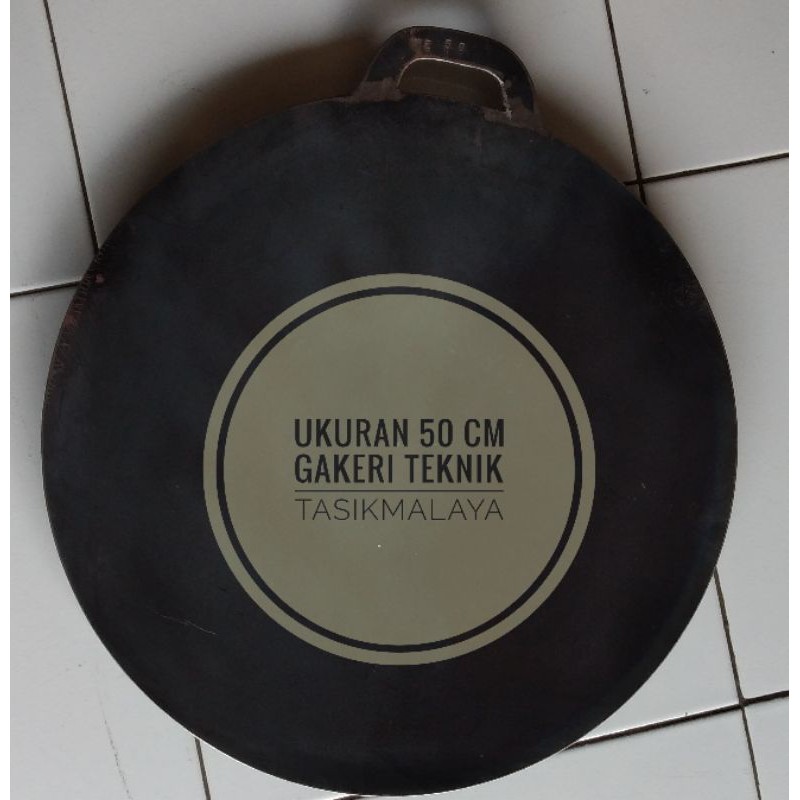 Wajan Martabak Telor 50 cm / WAJAN PENGGORENGAN BAJA HITAM BULAT 50 CM