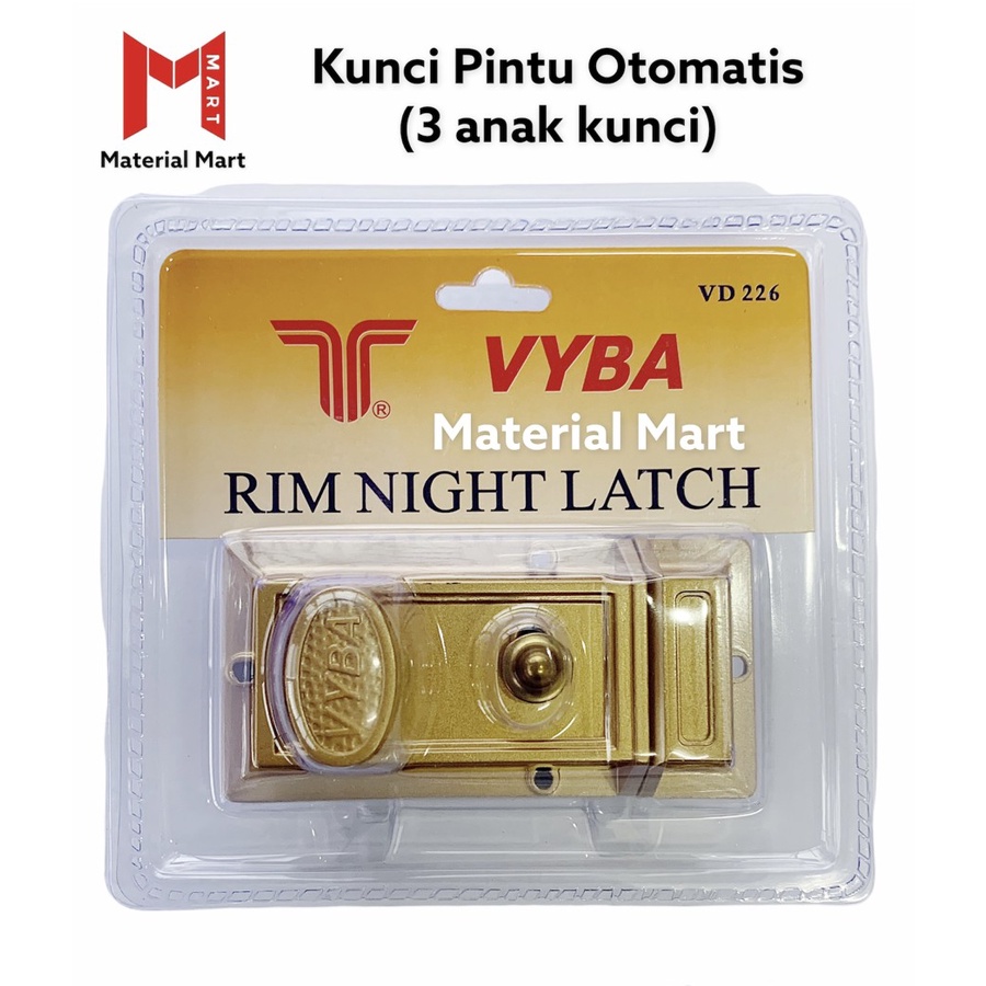 Kunci Pintu Otomatis | Kunci Pintu Pagar Besi | Rim Lock | Kunci Kodok |Material Mart