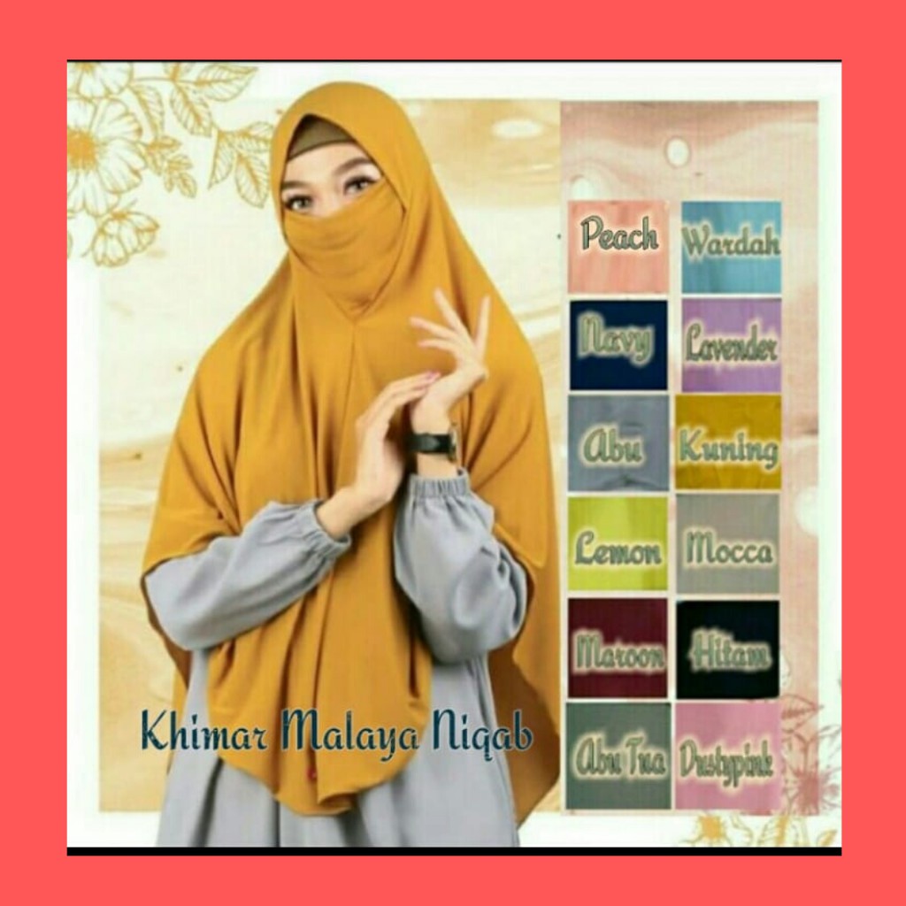 Jilbab Kerudung Khimar Bergo Jersey Jumbo Niqob MALAYA