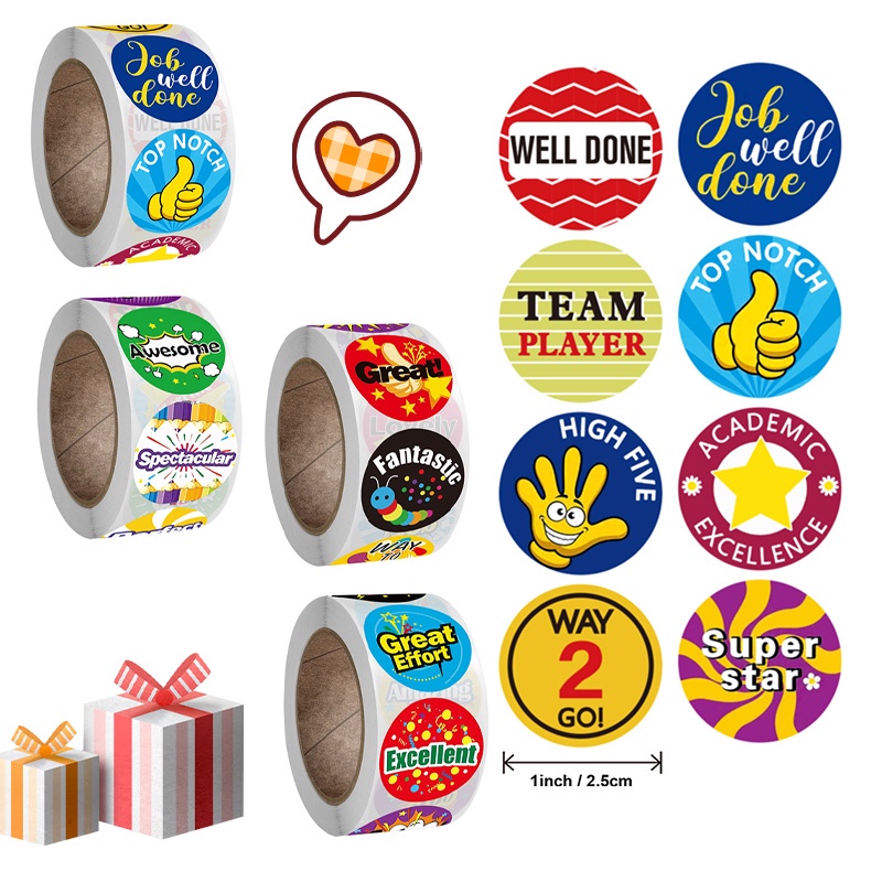 

Stiker Berperekat Label Alat Tulis Kantor Dekorasi Label Penyegelan Stiker