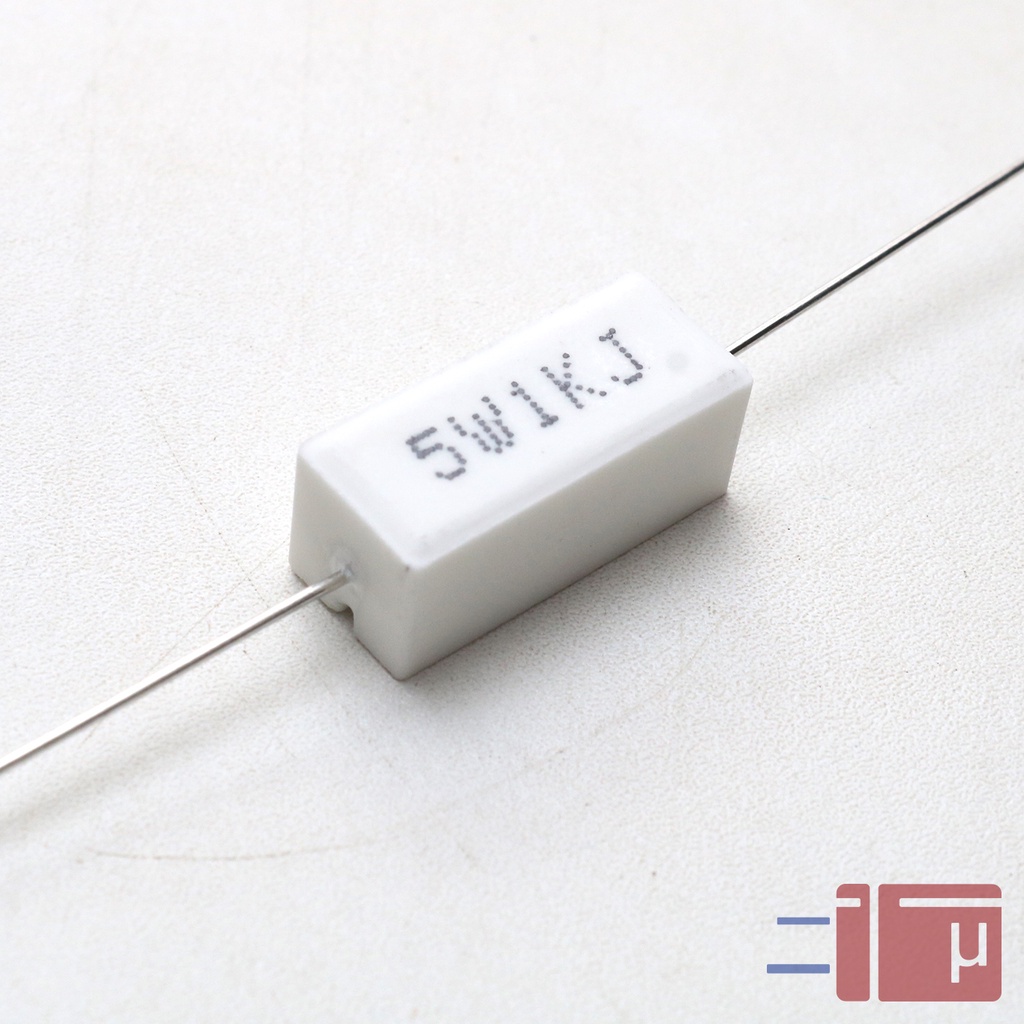 Resistor Kapur 1K 5W Taiwan Kaki Tembaga