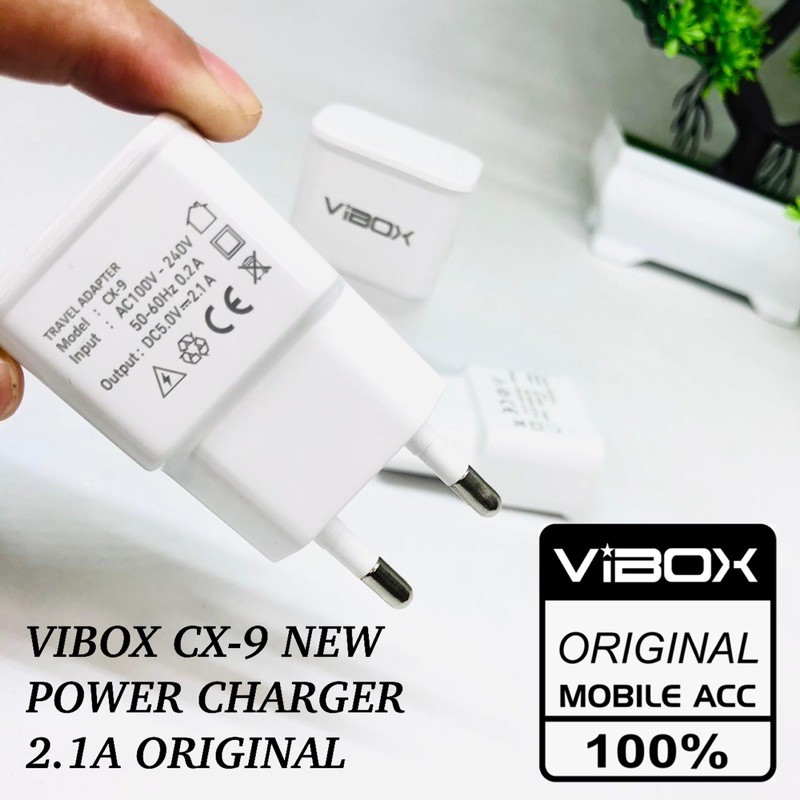 PROMO TRAVEL ADAPTER VIBOX CX-9 2.4A BATOK CHARGER SMART ID FULL IC INSIDE 1TOPLES ISI 25PCS