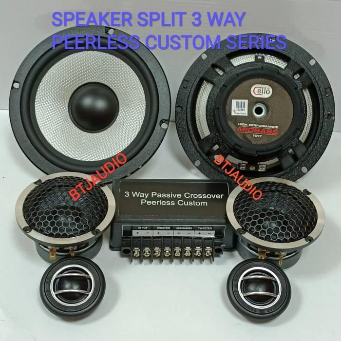 Speaker Mobil Split/Component 3 Way/3Way Peerless Custom Series