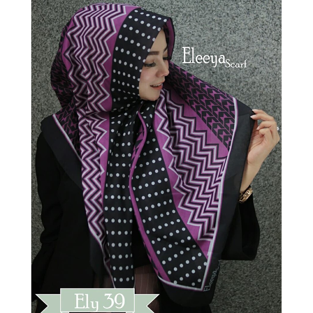 HIJAB SEGIEMPAT MOTIF ELY 39 || Eleeyascarf