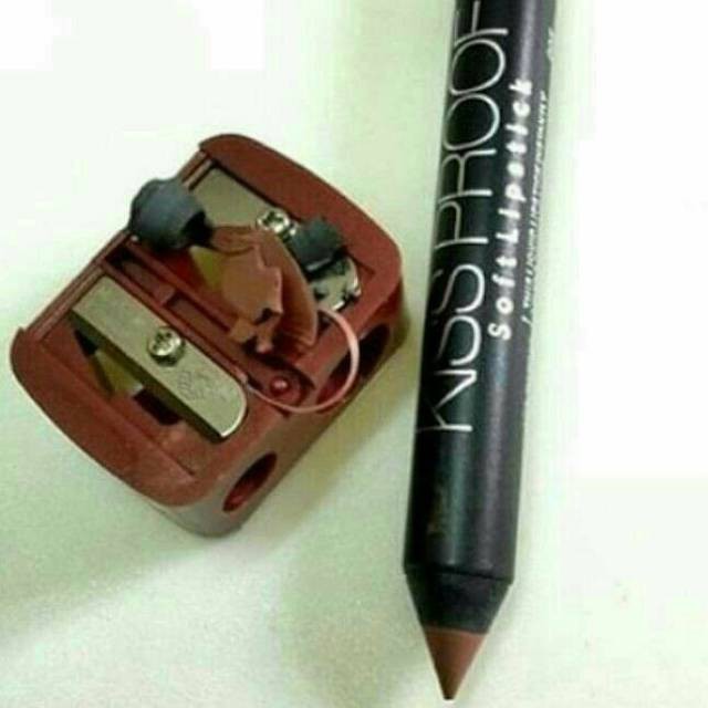 Rautan pencil alis, eyeliner dan kissprof