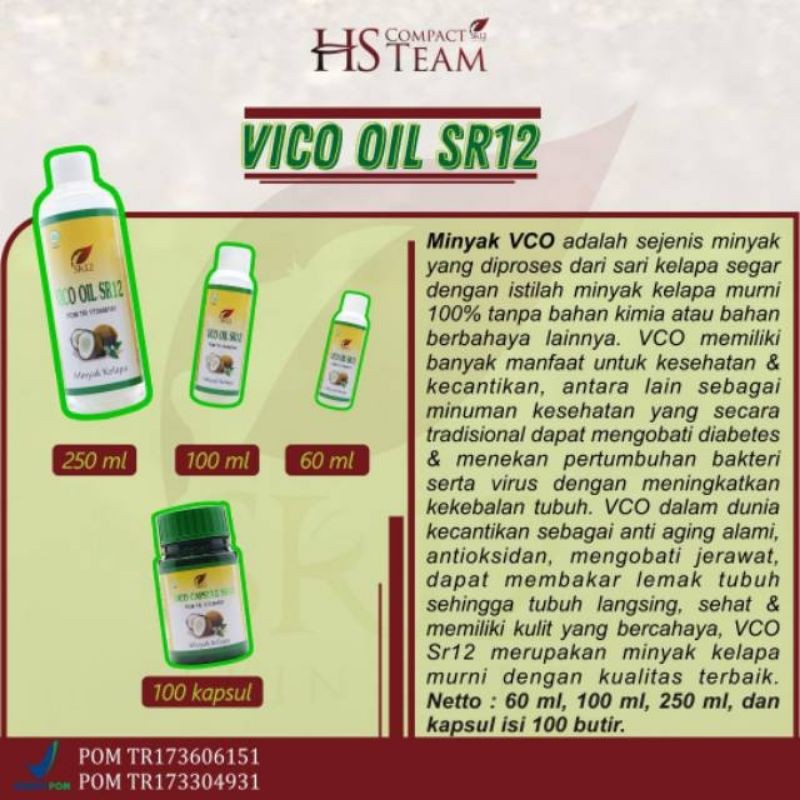 

VCO VIRGIN COCONUT OIL/MINYAK KELAPA MURNI/VCO OIL SR12/PENAMBAH IMUN TUBUH