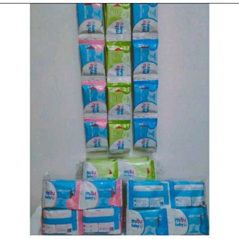 Tissue Basah Mitu 1 Sachet @ 4 sheet's