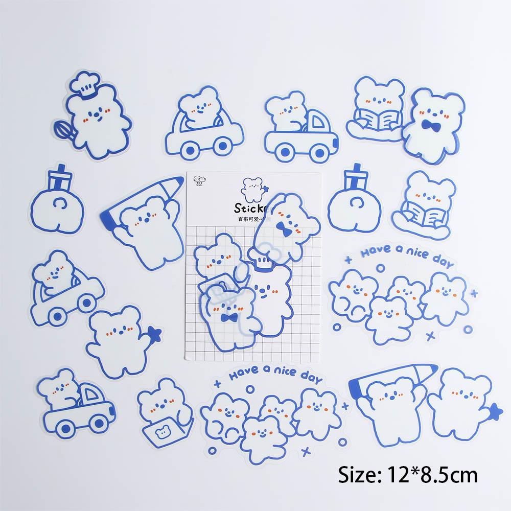 Mxbeauty Stiker Hewan Lucu Alat Tulis Sticker Phone Dekorasi DIY Scrapbooking Note Paper Sticker Custom Handbook Stiker Hias