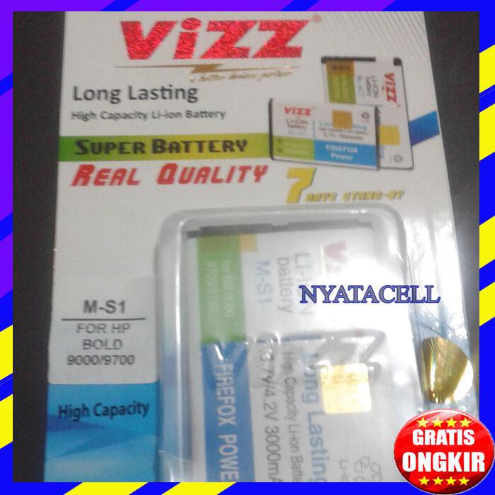 ACC HP M S1 3000MAH BATERAI VIZZ DOUBLE POWER BLACKBERRY ONYX 9700