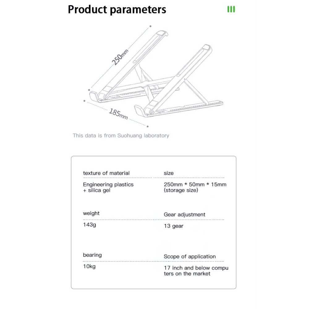 Stand holder Portable Laptop Stand Foldable with Cooling Fan Kipas Pendingin RT-LS02 Cooling Pad