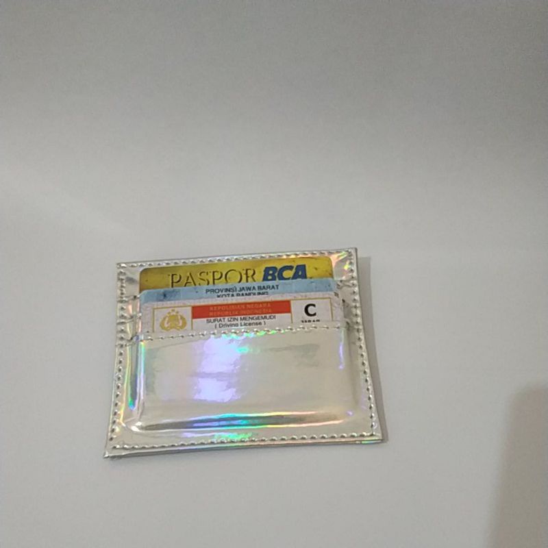 Card Holder HOLOGRAM WALLET PU Acrylic Laser Dompet Kartu ATM KTP Termurah Bisa COD Promo Shopee 11.11 Cardholder