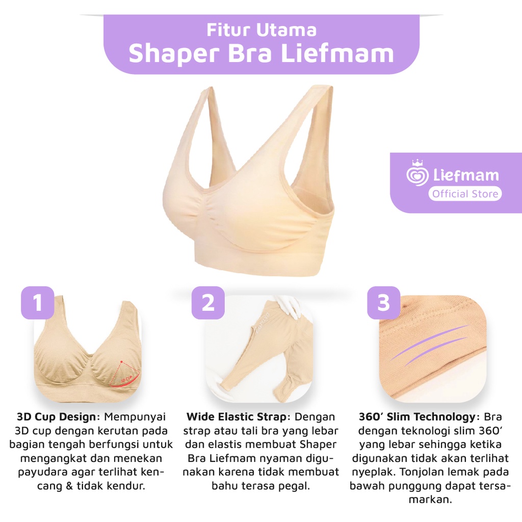 Shaper Bra Liefmam (Zaraya) - Bra Sport Pengencang Payudara