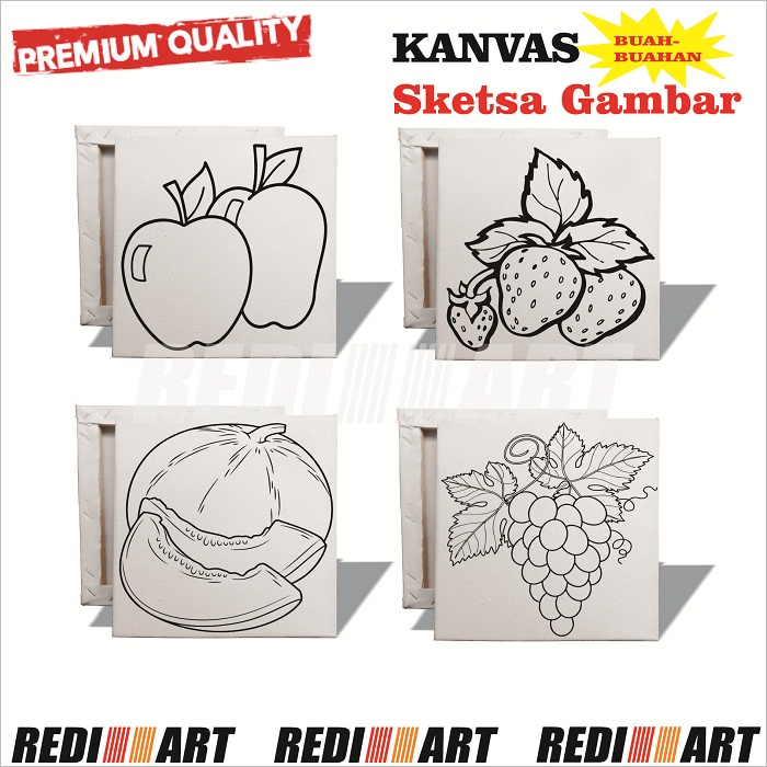 

Kanvas Lukis Sketsa Mewarnai Buah-buahan