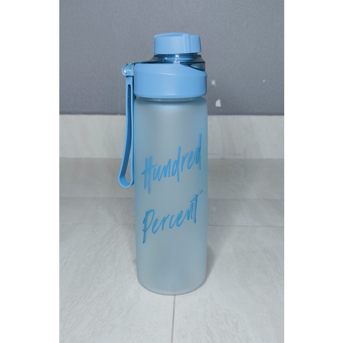 BOTOL MINUM HUNDRED PERCENT 800ml BPA FREE SPORT ANAK DEWASA 1L - Biru
