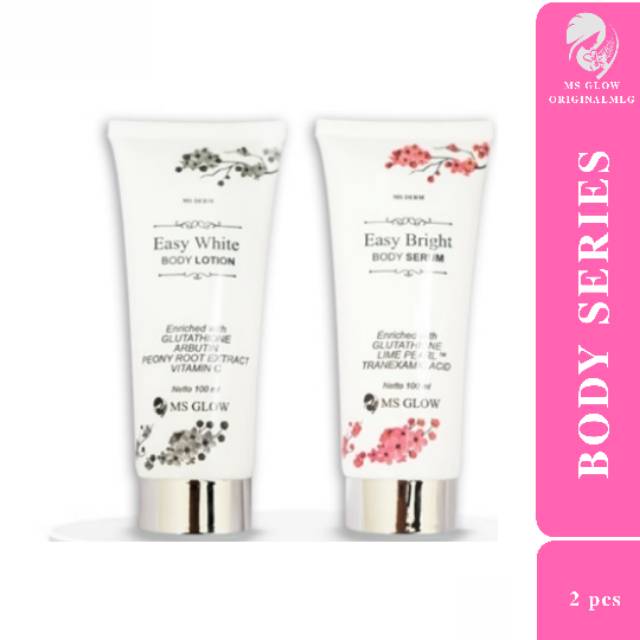 Jual BODY LOTION MS GLOW EASY WHITE BODY SERUM SKINCARE PEMUTIH BADAN
