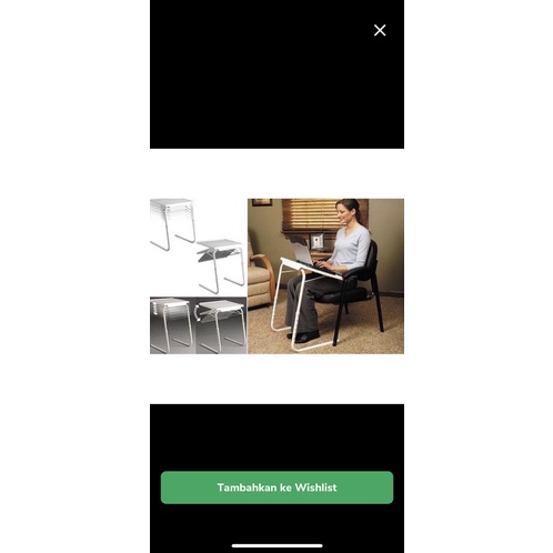 meja laptop lipat portable samping kasur