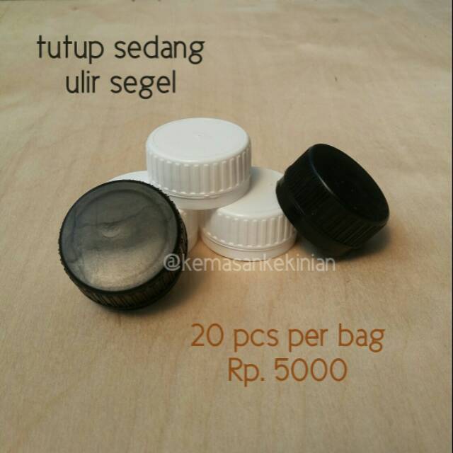 [20 pcs per kantong] tutup botol SEDANG. Mohon baca deskipsi ya