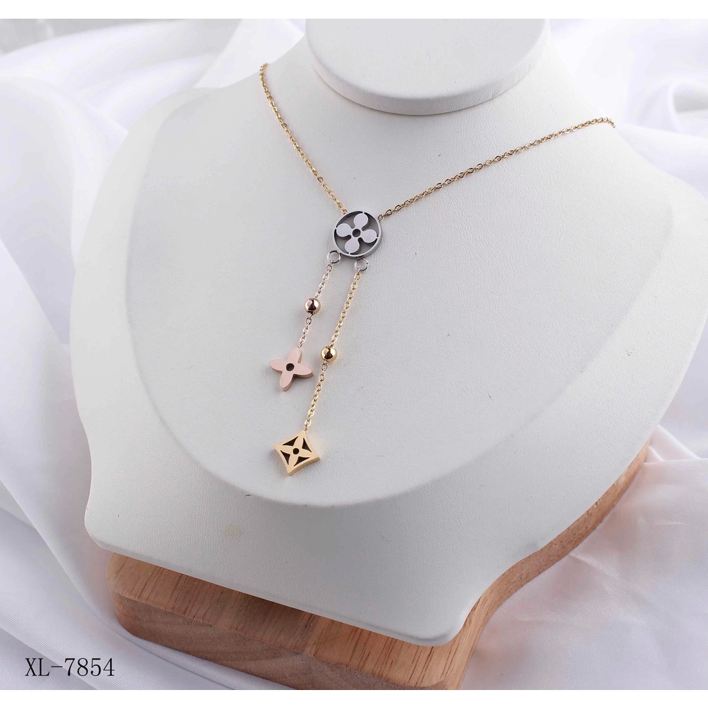 Kalung Titanium Kombinasi Perhiasan Fashion 7854