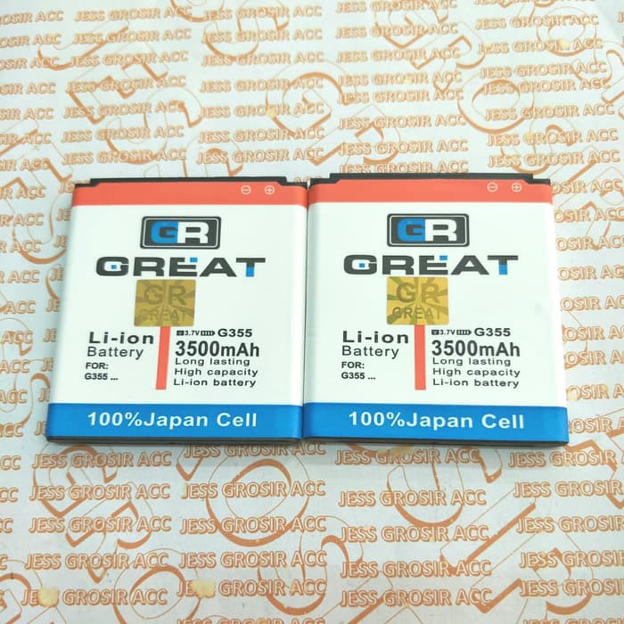 Baterai Battery GREAT Double Power SAMSUNG Galaxy Core 2 G355H i8552 i8530