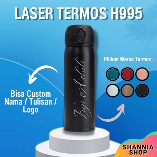 CUSTOM [ NAMA / LOGO ]  H995 Termos Air Panas Mini Niagara 400ml / LASER GRAFIR / UV PRINT / PROMOSI SOUVENIR HAMPERS