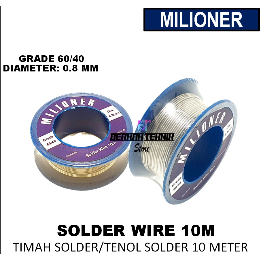 Timah Solder Tenol Solder Tenol 0.8 mm Panjang 10 Meter