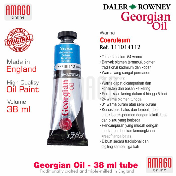 DALER-ROWNEY - GEORGIAN OIL 38 ml - COERULEUM - 111014112