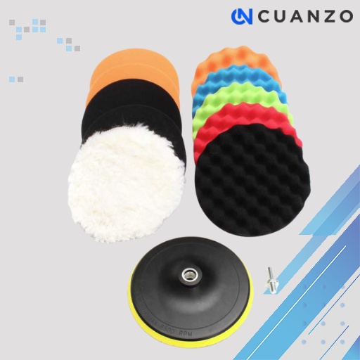 Sponge Polishing Set Car Buffing Pads Foam 5Inch 10PCS / Busa Spon Spons Sponge Poles Body Bodi Mobil Cuci Poles Bor Bulat Pick Up Serbaguna / Sponge Cuci Mobil Motor Anti Gores Daya Serap Tinggi Lembut Unik / Sponge Poles Polishing Mobil / Spons Mesin